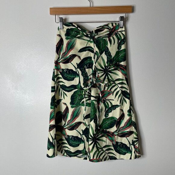 Andie Waikiki Swim Cover Up Dress Small Palm Green Leaf Tropical Print Resort - Picture 2 of 7